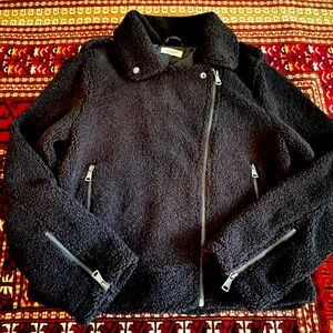Max Studio Black Fleece Women's Moto Jacket